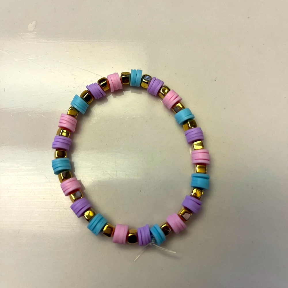 clay bead bracelet